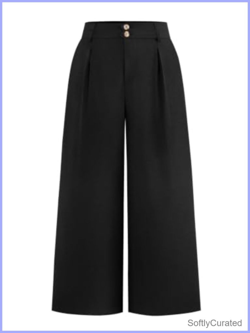 Plus Size Fleece Lined Wide Leg Palazzo Pants with Pockets